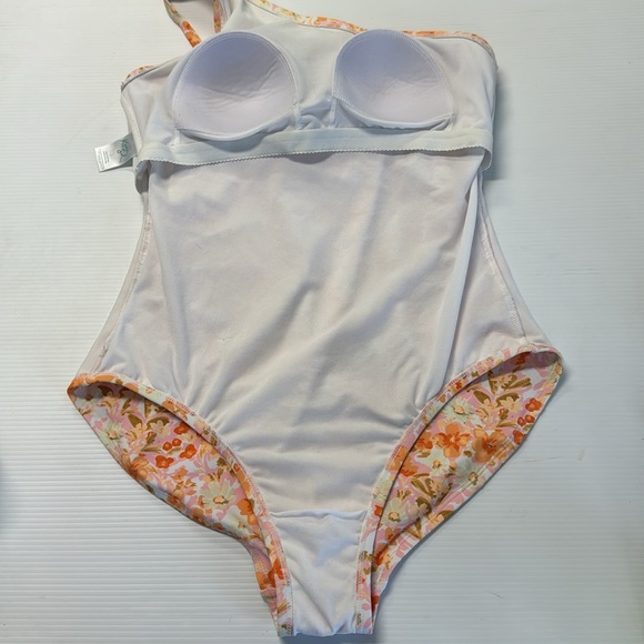 Kona Sol Orange Floral Swimsuit Size Large - Picture 9 of 10